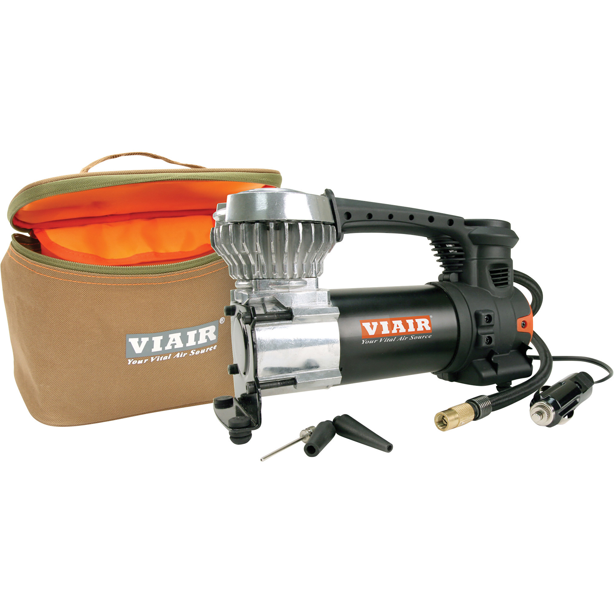 Viair Portable Tire Inflator Air Compressor - 12 Volt, 100 PSI, LED Worklight, Model# 00085
